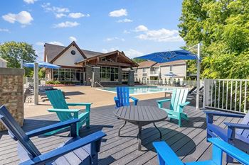 Outdoor swimming pool with sundeck